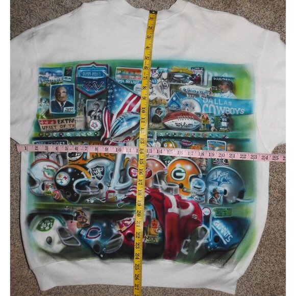 Vintage NFL Hall of Fame All-Pro 1/1 Airbrushed Sweatshirt Adult XL OJ Simpson - Picture 9 of 9